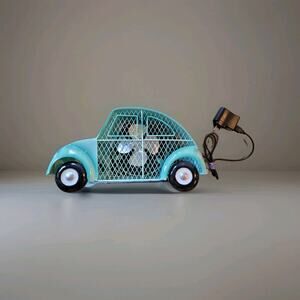 Deco Breeze Euro Volkswagon VW Beetle Turquoise Table Desk Fan